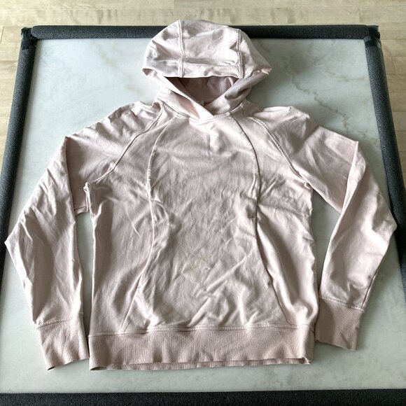 Lululemon Scuba Pullover hoodie, blush pink / Pink Bliss, thumb holes sweatshirt - Picture 4 of 10